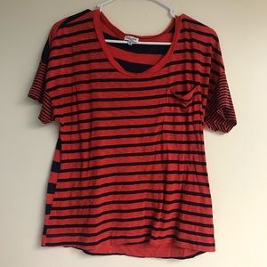 Nordstrom Red and Navy Striped Tee